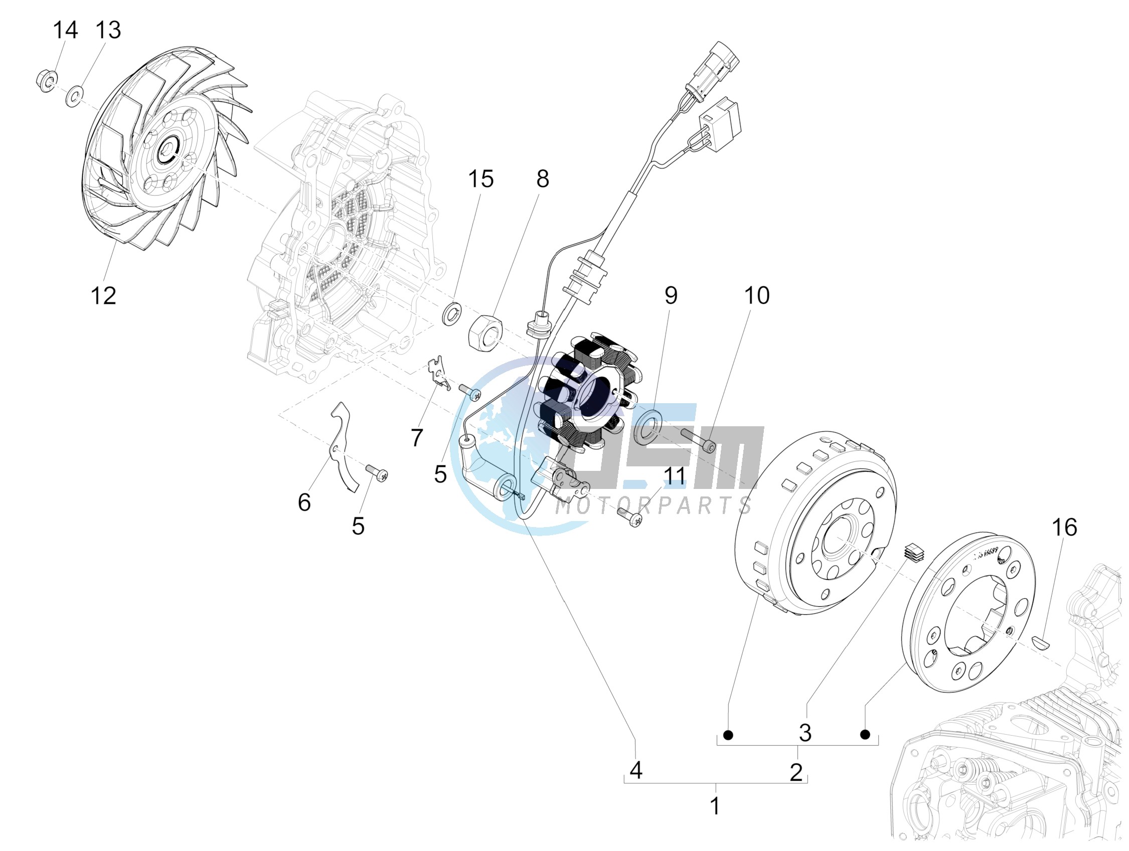 Flywheel magneto