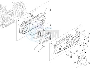 X10 125 4T 4V I.E. E3 (EMEA) drawing Crankcase cover - Crankcase cooling