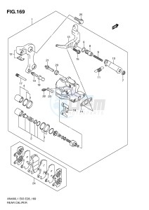 AN400 (E03) Burgman drawing REAR CALIPER (AN400L1 E3)