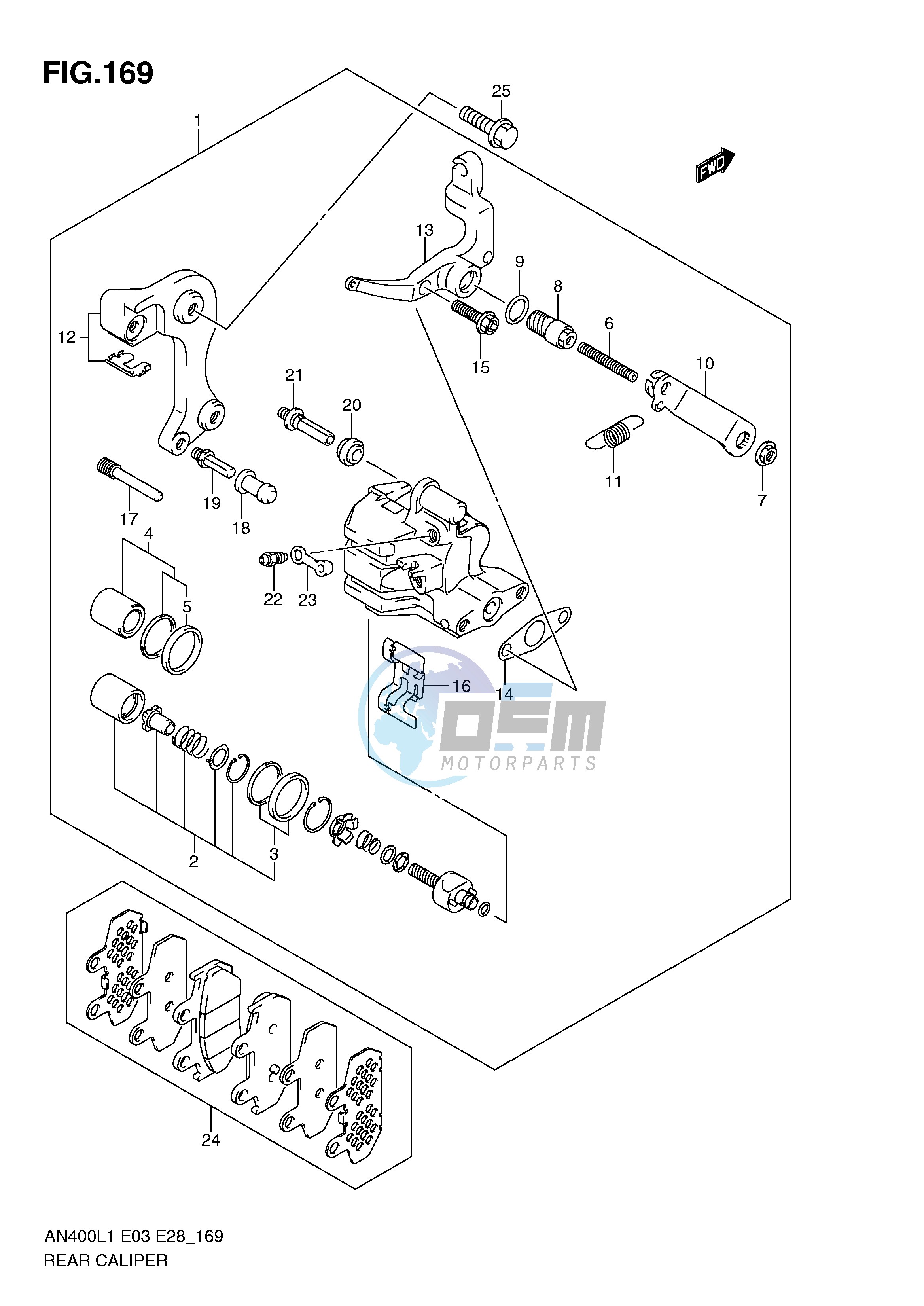 REAR CALIPER (AN400L1 E3)