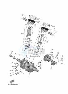 YXE1000EW YX10ERPAN (B4MF drawing CRANKSHAFT & PISTON