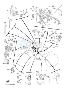 YZ450F (B111 B112 B113 B114) drawing ELECTRICAL 1