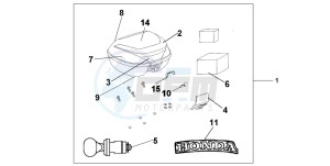 SH150R 125 drawing TOP BOX 35 L R-302MP