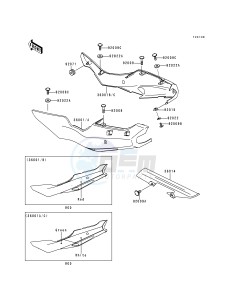 ZX 600 F [NINJA ZX-6R] (F1-F3) [NINJA ZX-6R] drawing SIDE COVERS_CHAIN COVER-- ZX600-F3- -