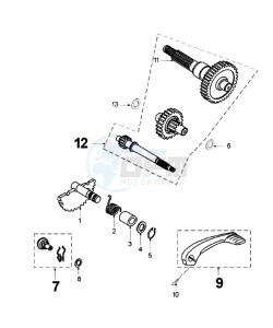 VIVA SL3 drawing DRIVE SHAFTS / KICKSTARTER