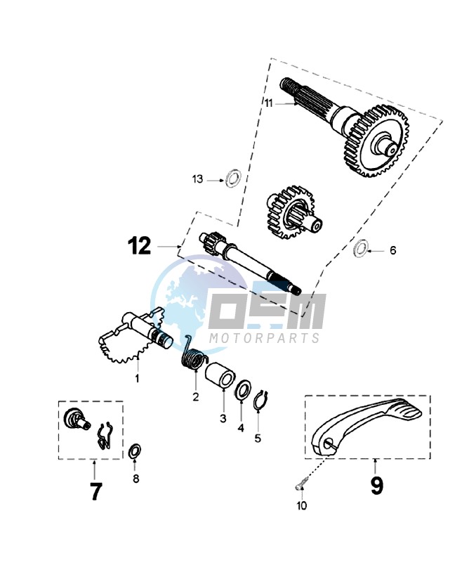 DRIVE SHAFTS / KICKSTARTER