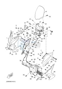 YPR125RA XMAX 125 ABS EVOLIS 125 ABS (2DMH 2DMH) drawing WINDSHIELD