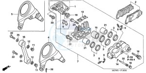 VFR8009 Ireland - (EK / MME TWO) drawing REAR BRAKE CALIPER