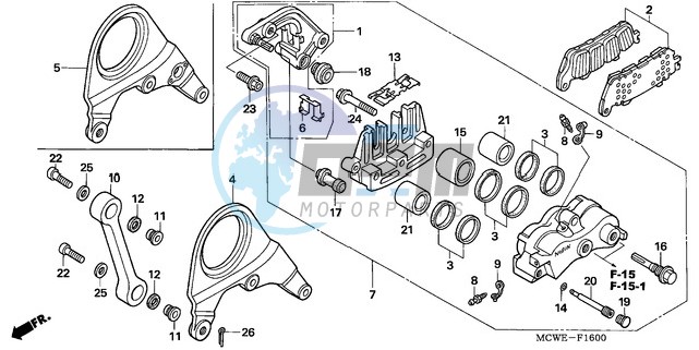 REAR BRAKE CALIPER