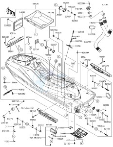 JET SKI ULTRA 310X JT1500LJF EU drawing Hull