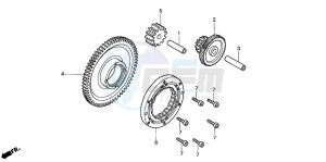 CB1300S CB1300SUPERBOLD'OR drawing STARTING CLUTCH