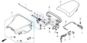 CBR900RE drawing SEAT (CBR900RR2,3)