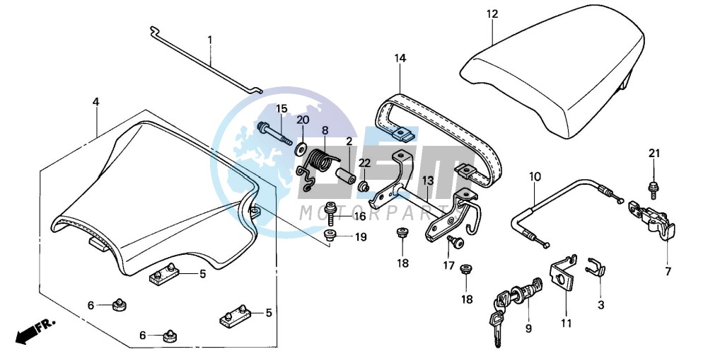 SEAT (CBR900RR2,3)