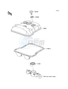 KX450F KX450E9F EU drawing Cylinder Head Cover