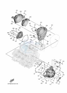 TRACER 9 MTT890 (B5UE) drawing CRANKCASE COVER 1