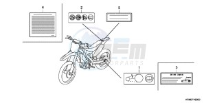 CRF250RC drawing CAUTION LABEL