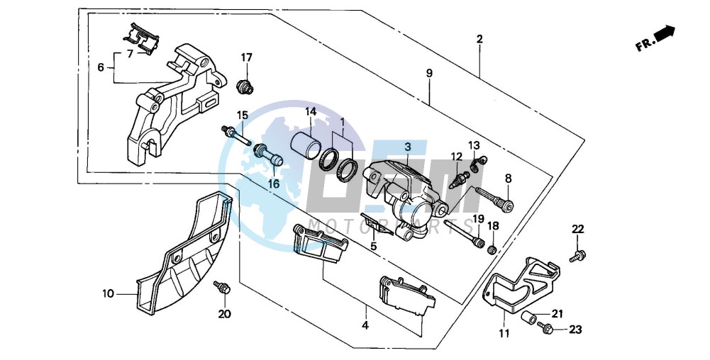 REAR BRAKE CALIPER