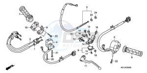 CBR1000RR9 Europe Direct - (ED / MME TRI) drawing HANDLE LEVER/SWITCH/CABLE