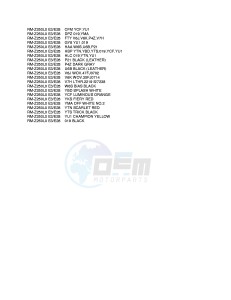 RM-Z250 (E3-E28) drawing * COLOR CHART *