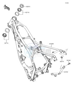 KX85-II KX85DJF EU drawing Frame