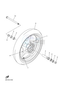 XJ6F 600 DIVERSION F (BS11 BS12) drawing FRONT WHEEL