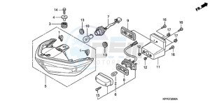 CBR125RWA UK - (E / BLA) drawing TAILLIGHT