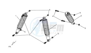 QUAD LANDER 300S ENTRY drawing REAR SUSPENSION