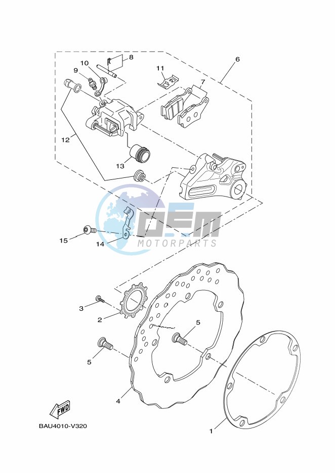 REAR BRAKE CALIPER