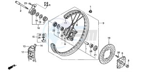 XR250R drawing FRONT WHEEL