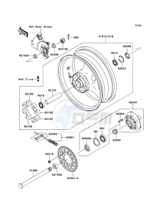 Z1000 ZR1000B8F FR GB XX (EU ME A(FRICA) drawing Rear Hub