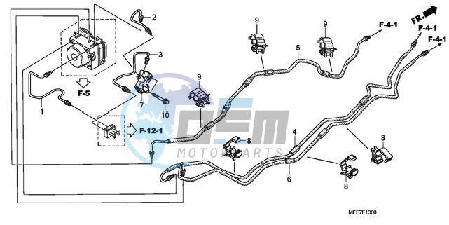 BRAKE LINES/PCV. (ABS)