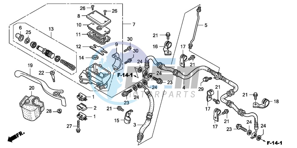 FR. BRAKE MASTER CYLINDER (TRX500FA5/6/7/8)