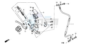 CRF230F drawing FR. BRAKE MASTER CYLINDER