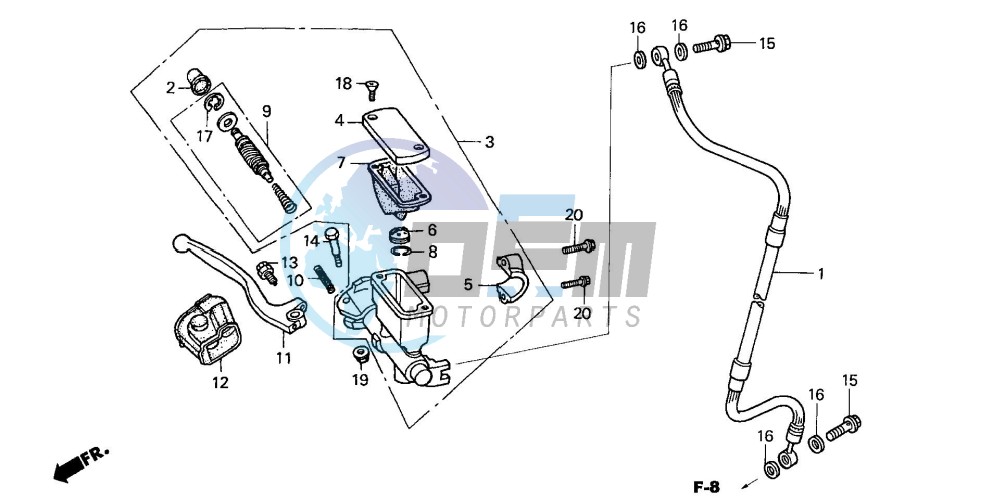 FR. BRAKE MASTER CYLINDER