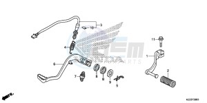 CRF250LD CRF250L UK - (E) drawing PEDAL