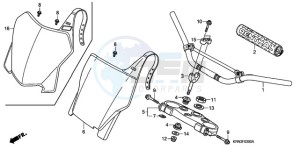 CRF250R9 Australia - (U) drawing HANDLE PIPE/TOP BRIDGE