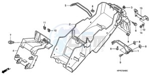 CBR125RW9 Germany - (G / WH) drawing REAR FENDER