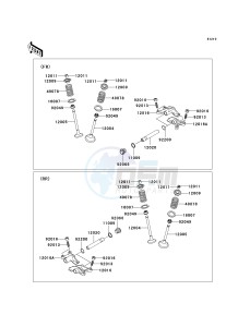 KVF 750 E [BRUTE FORCE 750 4X4I NRA OUTDOORS] (E8F-E9FA) E9FA drawing VALVE-- S- -