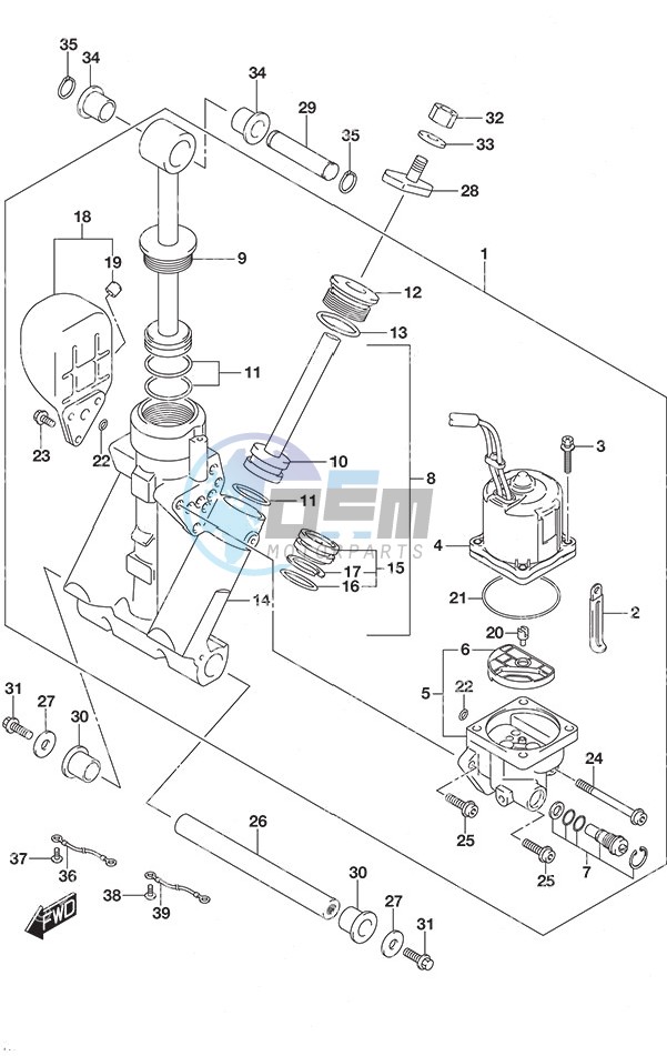 Trim Cylinder w/Transom (L)