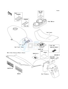 EX 500 D [NINJA 500R] (D6-D9) [NINJA 500R] drawing LABELS