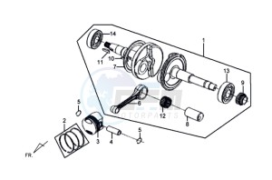 MIO 50 SPORT 45KMH drawing CRANKSHAFT / PISTON / PISTON RING