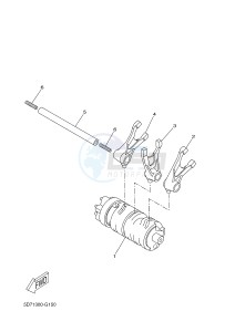 YZF-R125A YZF-R125 ABS R125 (5D7E) drawing SHIFT CAM & FORK