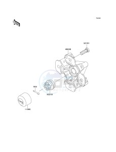 KVF 750 D [BRUTE FORCE 750 4X4I] (D8F-D9F) D9F drawing FRONT HUB