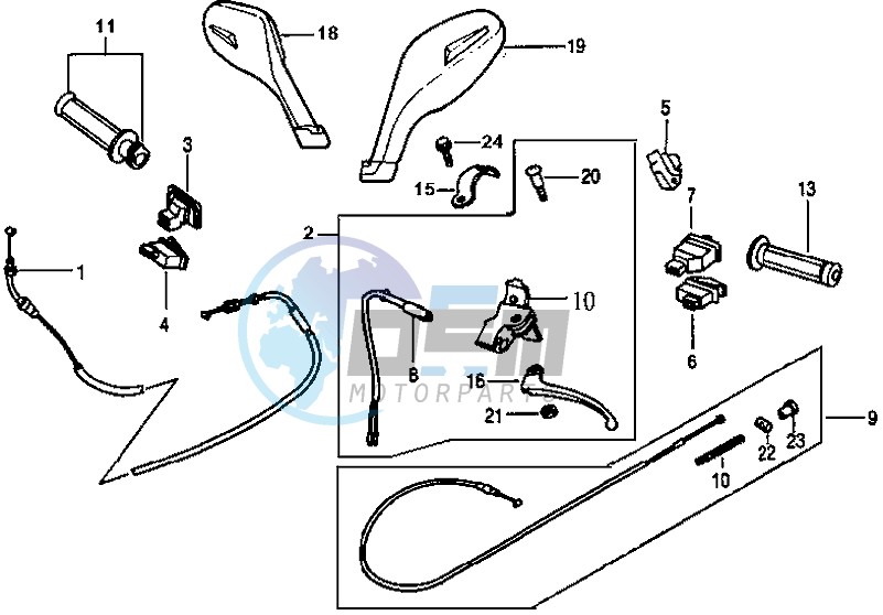 HANDLEBAR / BRAKE LEVERS /CABLES