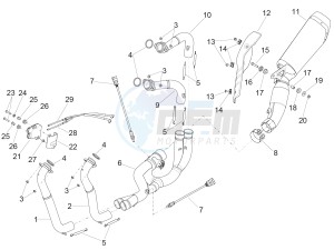 RSV4 1000 RR Racer Pack 2015 drawing Exhaust pipe