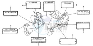 SA75 drawing CAUTION LABEL