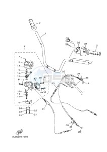 YFM700FWAD YFM70GPSG GRIZZLY 700 EPS SPECIAL EDITION (B313) drawing STEERING HANDLE & CABLE