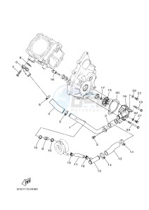 YFM700FWB YFM70KDHG KODIAK 700 HUNTER (B168) drawing WATER PUMP