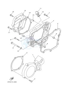 YZ85LW (1SND 1SNF 1SPD 1SPF) drawing CRANKCASE COVER 1