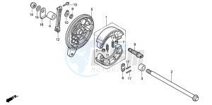 VF750C drawing REAR BRAKE PANEL